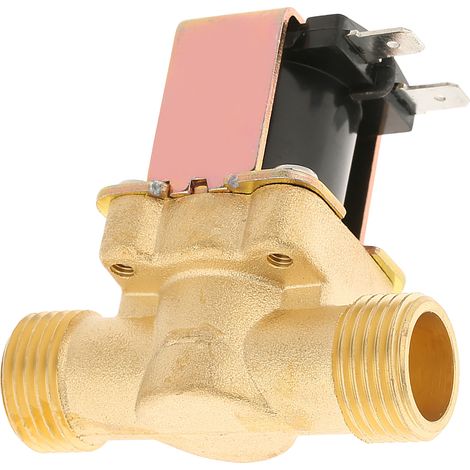 1/2" DC 12V Elektro-Magnetventil aus Messing, normalerweise geschlossen, zur Wassersteuerung (1/5)