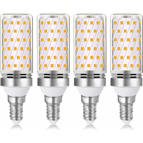 Ampoule E14 16W LED Blanc Chaud 3000K 1600lm, Équivalent Lampe Halogène E14 100W 120W, AC 230V, non-dimmable, 4pcs (1/4)