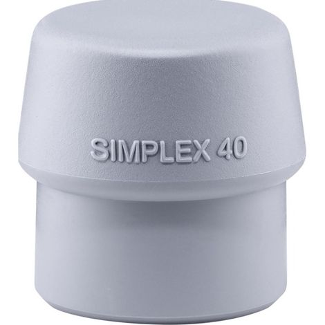 Tête de marteau simplex, diamètre de la tête 40 mm, TPE-moyen, gris, moyen