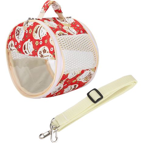 Sac de transport transparent pour hamster, oiseau, écureuil, perroquet, hamster doré, hérisson, voyage en extérieur, sac de transport portable visible, Fortune Cat (1/5)