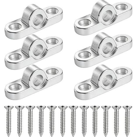 Stainless steel awning eyelets for motorhomes and caravans - Stainless steel wall eyelets - For vertical and horizontal tents - With screws - Camping awning - Silver (right) (1/3)