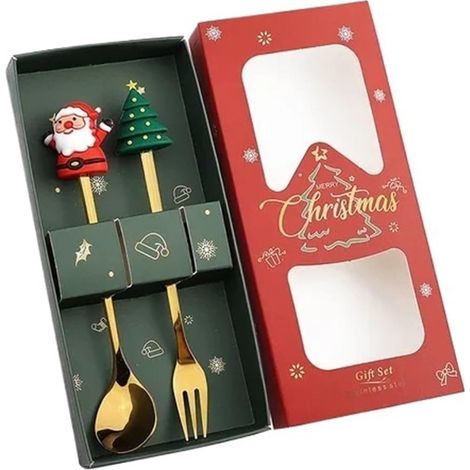 2er Besteckset, Edelstahl, Gold, Design A (1/5)
