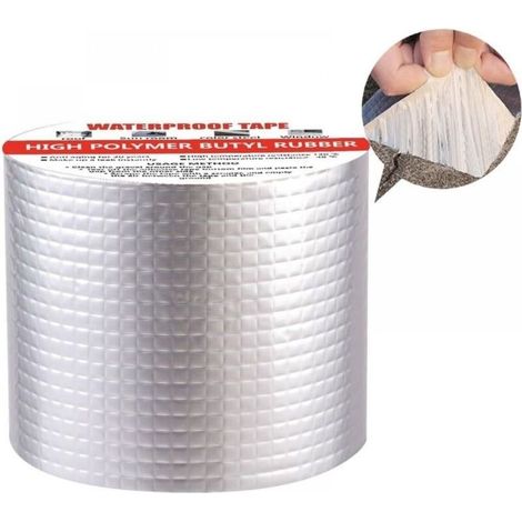 Rouleau d'étanchéité butyle 10 cm x 5 m – Résistant aux températures extrêmes – Pour toiture, gouttières, cheminées – Adhérence forte et durable (1/5)