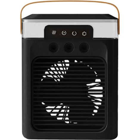 3-Speed Plug-in Cooling Fan with Triple Nozzle, Black Quiet USB Misting Humidifier for Bedroom, Dorm & Desktop (1/5)