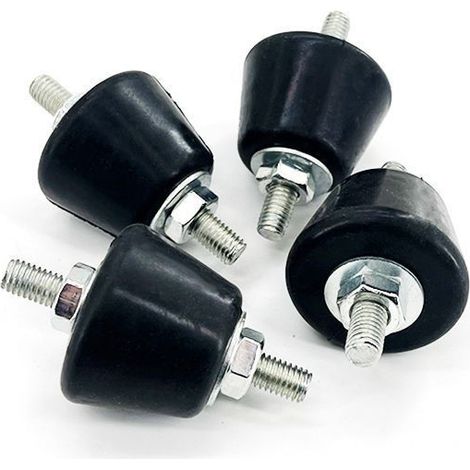 Supporti in gomma 4 x 3 x 3 cm, confezione da 4, isolatori antivibranti in gomma, adatti per mini pompe di calore, compressori d'aria, motori da garage e motori diesel.