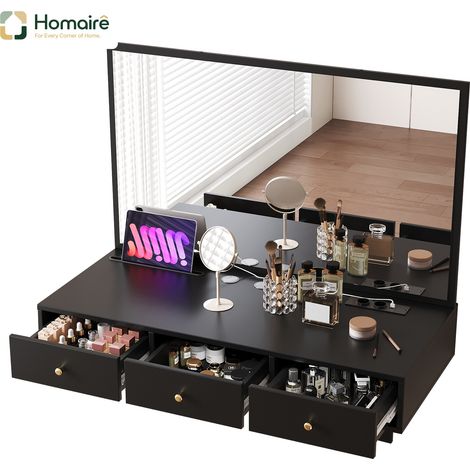 Flur- Garderobenschrank schwarz aus Polyester 100 x 45 x 105 cm HOMAIRE (1/5)