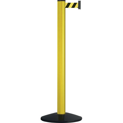 Gurtpfosten einfach D83xH970mm gelb Gurt schwarz/gelb Fuß VG VIA GUIDE