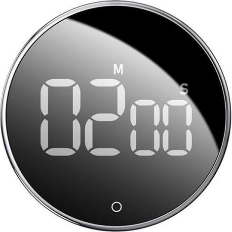Le noir Minuteur numérique magnétique Cuisine Cuisine Douche Repos Course Commande Comptoir Réveil Compteur à rebours électronique (1/4)