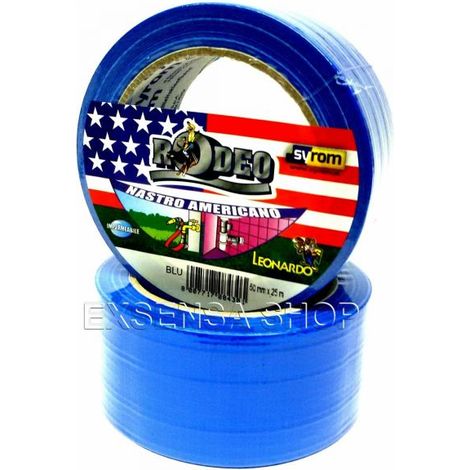 1 NASTRO ADESIVO TELATO AMERICANO 50mm x 25mt IN TELA TANTI COLORI DISPONIBILI COLORE BLU