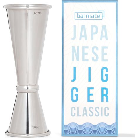Jigger japonais, verre doseur en acier inoxydable avec échelle intérieure, max. 60 ml/30 ml, accessoire de bar pour un cocktail parfait (1/3)