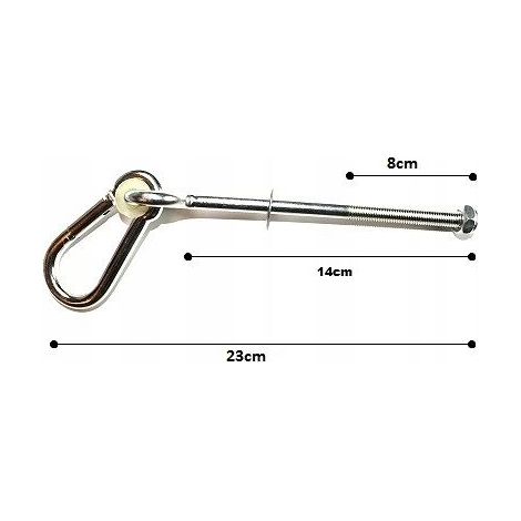 Connettore per moschettone per cinghia da 14 cm (1/4)
