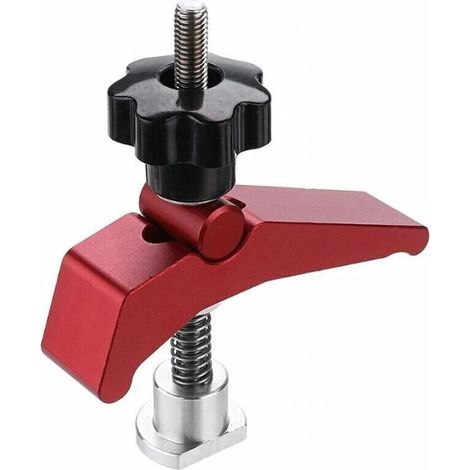 Fixation rapide en alliage d'aluminium ensemble de fixation pour rainure en T table à outils pour le travail du bois bloc de pressage support de goulotte plaque de pressage (1/4)