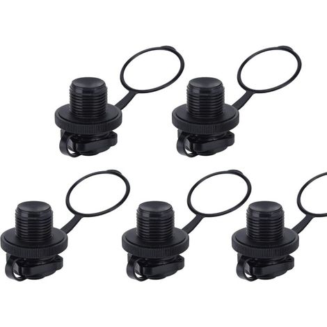Valvola di gonfiaggio a spirale, 5 pezzi, adattatori per valvole dell'aria, tappi per valvole gonfiabili a spirale per gommoni e barche da pesca gonfiabili, materassini ad aria
