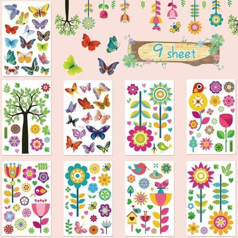 148pcs Stickers pour Fenêtre Autocollants Vitres Fenêtres Anti-collision d’Oiseau, Décoration Électrostatique Réutilisable Motifs (1/3)