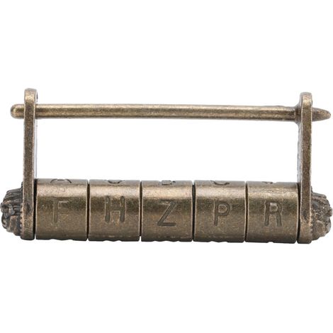 Cadenas à code antique verrou de mot de passe de style chinois vintage pour boîtes en bois antiques, boîtes à bijoux (1/5)