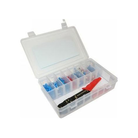 Kit connecteurs électriques p2r 200 pièces avec pince à sertir