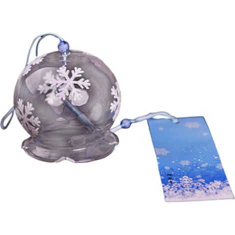 Carillon éolien japonais - 1 pièce - Verre peint main - Son mélodieux apaisant - Décoration intérieure et cadeau - 7x8x8 cm (1/5)