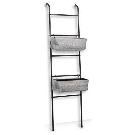 Zeller Scaffale a scala moderno nero e grigio 166 cm