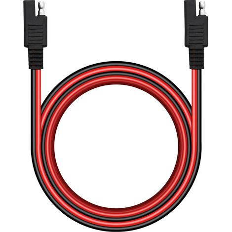 Câble d'extension SAE vers SAE - 18 AWG - Robuste - Pour panneau solaire de batterie, moto, voitures, tracteurs et plus encore (1,5 m), cuivré (1/5)