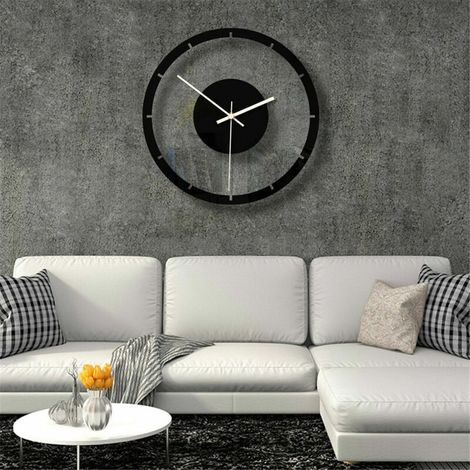 MoonNordic Wall Clock Silent Transparent Acrylic Clock Home Living Room