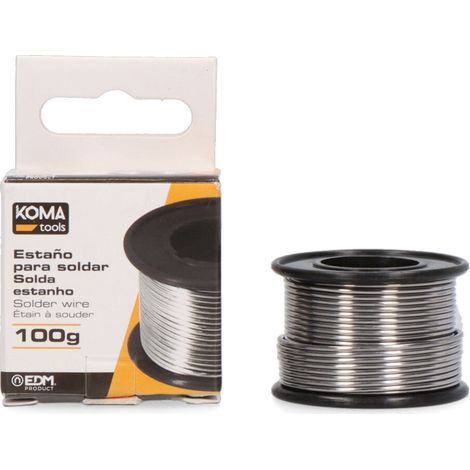 Bobine D'étain 100g 1mm Alliage étain-plomb 63/37 Pour Soudure électronique - Koma Tools (1/2)