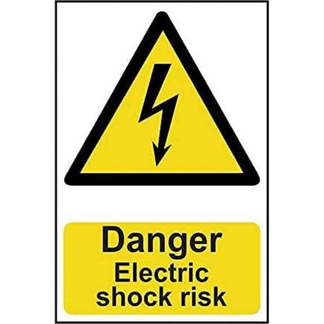 Danger Electric Shock Risk - PVC 200 x 300mm SCA0750 (1/2)
