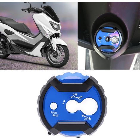 Cache-serrure/cache-clé pour interrupteur électrique YAMAHA NMAX 125 150 155 (2015-2019) bleu (1/5)