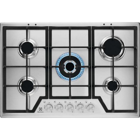 Plaque gaz ELECTROLUX 74.4 cmcm, KGS7536SX (1/2)