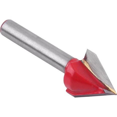 Fraise CNC en carbure de tungstène pour bois, outil de coupe V-Groove 6mm (6x16mm/60°) pour défonceuse (1/2)