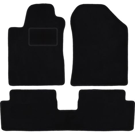 Alfombrillas de terciopelo negro para Toyota Corolla Verso II monovolumen (2004-2009) (1/5)