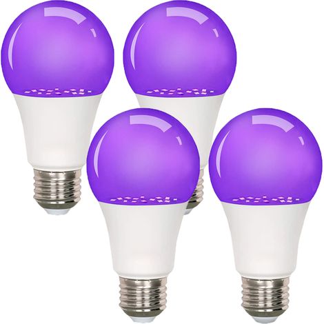 (4 unités) Ampoule LED E27 9W, lumière ultraviolette 395 nm (1/5)