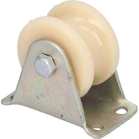 Poulie à gorge en forme de U, rail de câble en acier robuste de 50 mm avec support de 2,5 mm. (1/5)