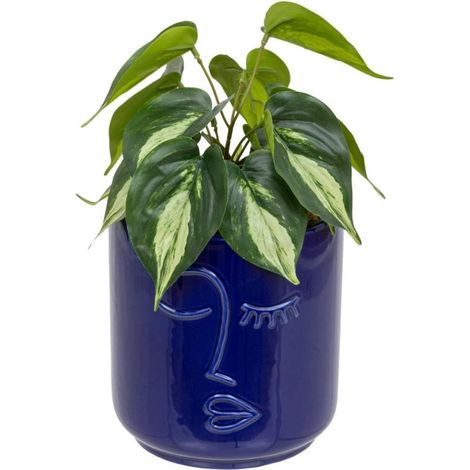 Plante Artificielle en Pot "Soleya" 30cm Bleu (1/3)