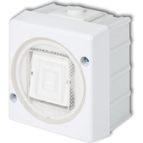 Interrupteur unipolaire hermétique senior 10AX IP44 blanc WHS-1