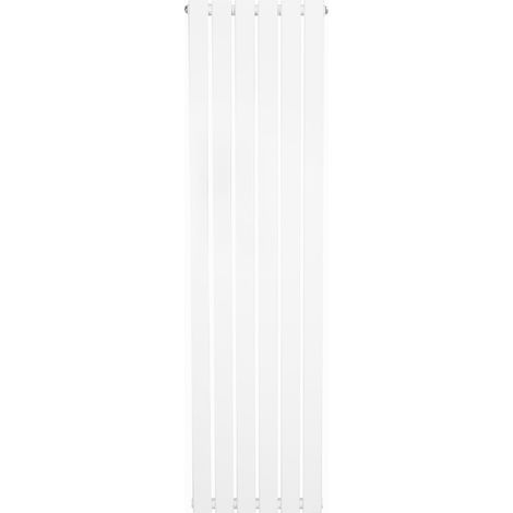 Radiateur Plat à 1 Colonne 1600 x 420 mm en Acier Carbone Blanc Chauffage Centrale Moderne Verticale Monté Sur Mur Cuisine Salle de Bain [Brosse de Nettoyage & Supports INCLUSES] (1/5)