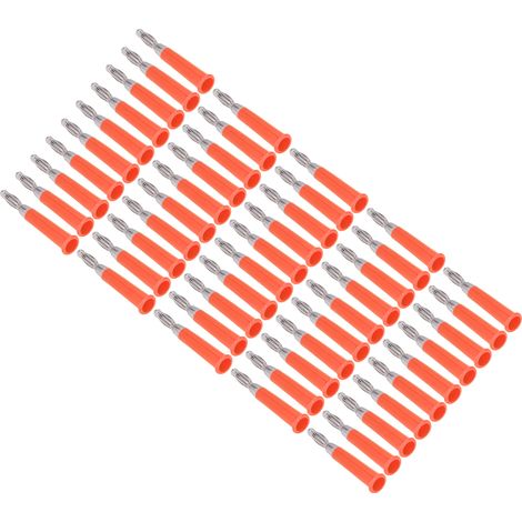 Packung mit 50 Bananensteckern für Laternen, ABS-geschweißte Lautsprecheranschlüsse aus Zinklegierung für 4-mm-Buchsen, rot (1/5)