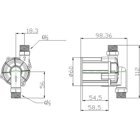 ZYW1080A Pompe à Eau Immergée Sans Balais DC24V G1/2 12m 1500l/h Ultra Silencieuse (1/5)