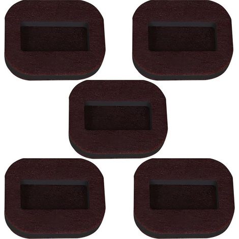Patins de protection pour roulettes de meubles, patins antidérapants, butées de roues en caoutchouc, protections pour lit, canapé, chaise et meubles de bureau (lot de 5) (marron)