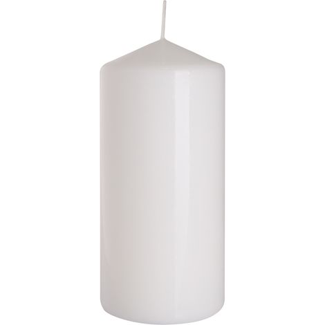 Bougie cylindrique blanche pour communion et mariage BISPOL 7x15cm (1/3)