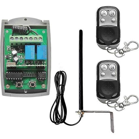 Télécommande universelle pour porte de garage 2 canaux 433 MHz, récepteur, antenne de remplacement pour ouvre-porte 433 MHz (1/5)
