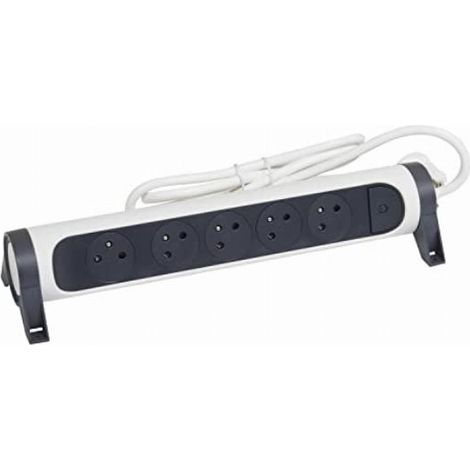 Legrand FB 5X2P+T presa multipla rotante bianca grigia 3680W (1/5)