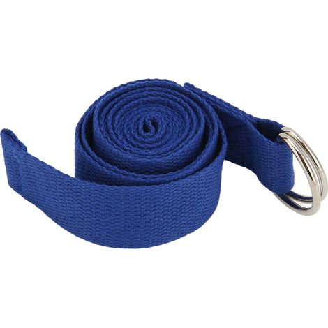 Sangle de tension de yoga de 180 cm (70,87 pouces) pour exercices de souplesse et d'étirement, bande de résistance pour fitness et Pilates (bleue) (1/5)