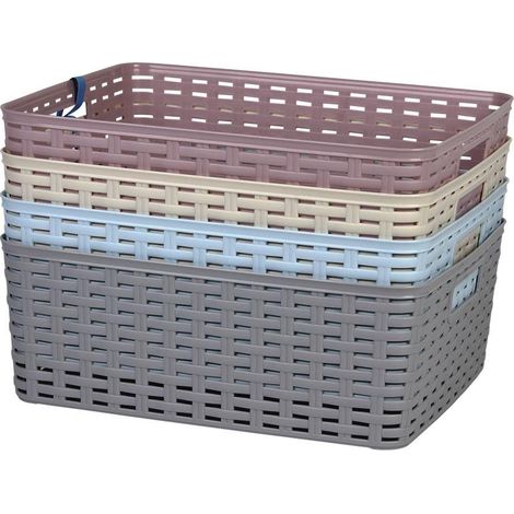 COFAN cesta multiusos 12l 36x28x13.5 cm beige caja 6 unid.