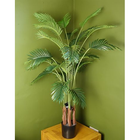 150cm Large Artificial Areca Palm Tree Potted in Black Pot (1/5)