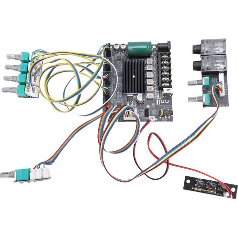 Bluetooth-Verstärkerplatine 2.0 Kanal 50W 50W 100W BT AUX USB MIC Eingang Verstärkermodul für DIY-Lautsprecher (1/5)