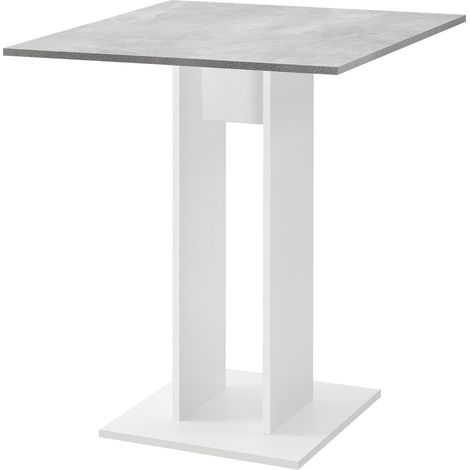 Comedor cocina salón mesa cuadrada 65 cm gris blanco 030006122