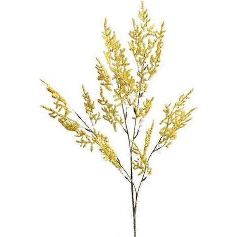 Fleur artificielle écologique en soie synthétique indéformable, 4 têtes, pour la décoration de la maisonjaune (1/5)