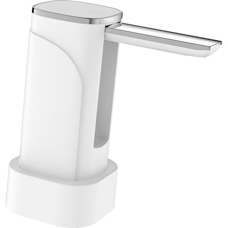 Distributeur d'eau pliable en bouteille, pompe à eau légère et rechargeable par USB, à gonflage rapide, pour l'eau potable. (1/5)