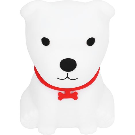 Lampe de chevet portable en silicone en forme de chien, rechargeable par USB, idéale pour les enfants. Lampe de chevet portable pour bébé. (1/5)