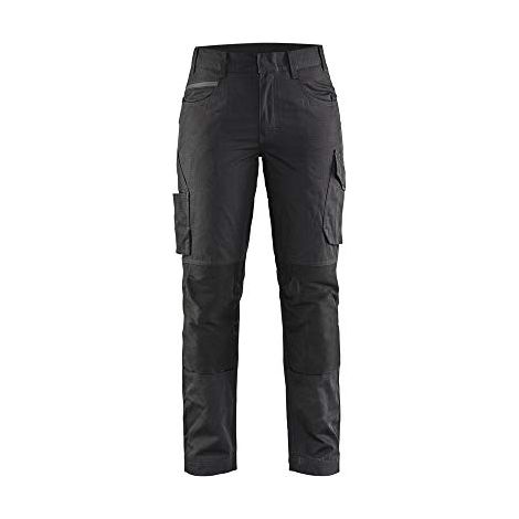 Pantaloni da lavoro per manutenzione stretch donna 7195 - Nero/Grigio scuro L - FR(44) - SE(C42) - Corti (1/3)